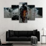 5 panels us soldier canvas art