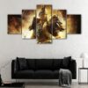 5 panels war fighter canvas art