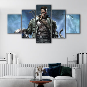 5 panels arnold schwarzenegger terminator canvas art