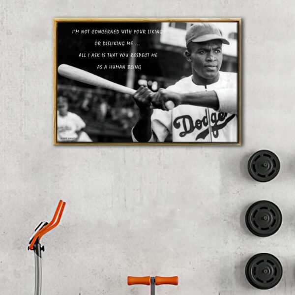 tableau Jackie Robinson avec cadre flottant