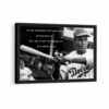 tableau Jackie Robinson avec cadre noir