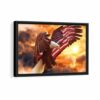 american eagle framed canvas black frame