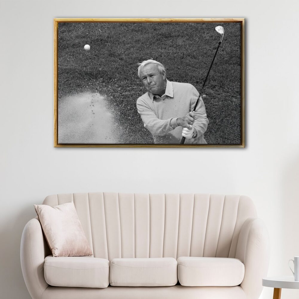 arnold palmer shot floating frame canvas