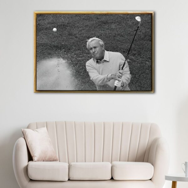 tableau coup d'arnold palmer avec cadre flottant