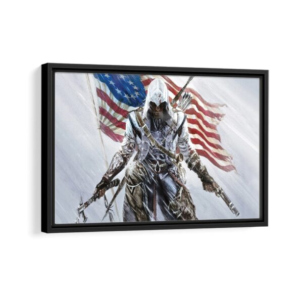 assassins creed framed canvas black frame