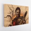 chainsaw killer stretched canvas