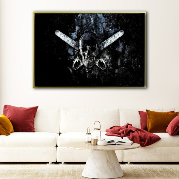 chainsaw massacre floating frame canvas