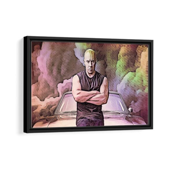 dom toretto framed canvas black frame