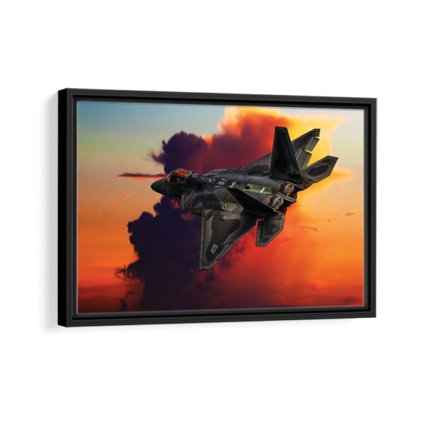 tableau f22 raptor avec cadre noir