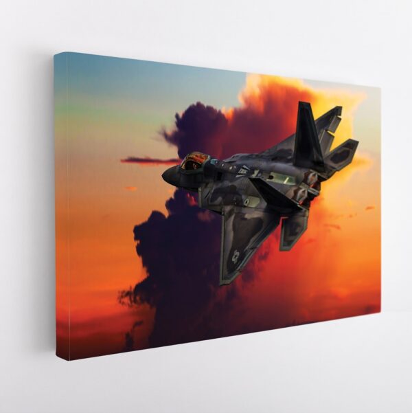 f 22 raptor stretched canvas