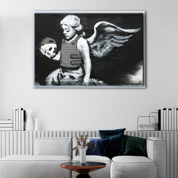 fallen angel floating frame canvas