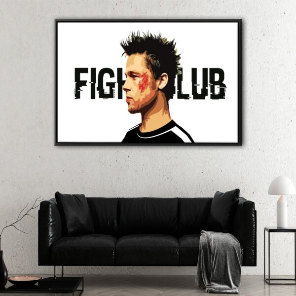 fight club floating frame canvas