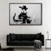 gangsta rat floating frame canvas