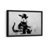 gangsta rat framed canvas black frame