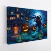 halloween monster stretched canvas