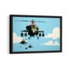 happy choppers framed canvas black frame