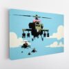 happy choppers stretched canvas