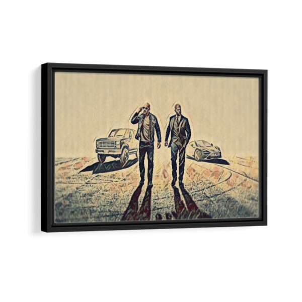 hobbs and shaw framed canvas black frame