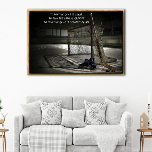 hockey motivation floating frame canvas