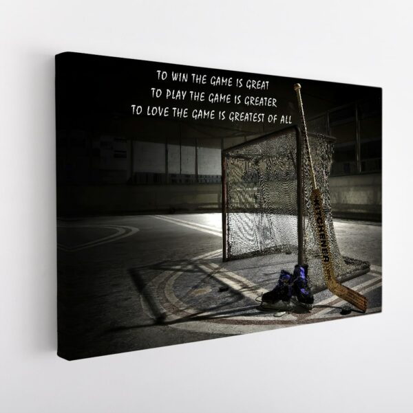 hockey motivation stretched canvas