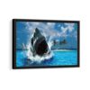 jaws movie framed canvas black frame