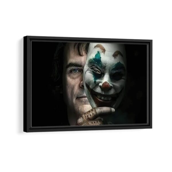 joker mask framed canvas black frame