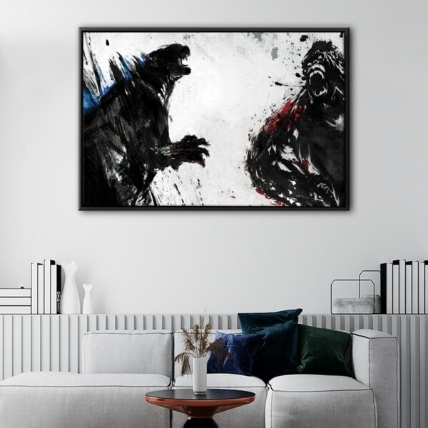 king kong abstract floating frame canvas