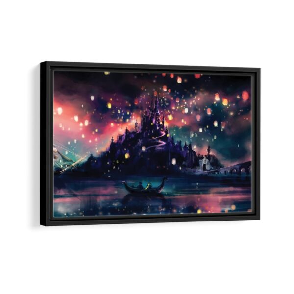 magic castle framed canvas black frame