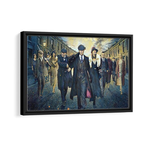 peaky blinders framed canvas black frame