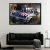 president ronald reagan floating frame canvas