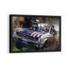 president ronald reagan framed canvas black frame