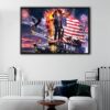 president trump floating frame canvas