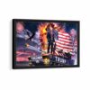 president trump framed canvas black frame