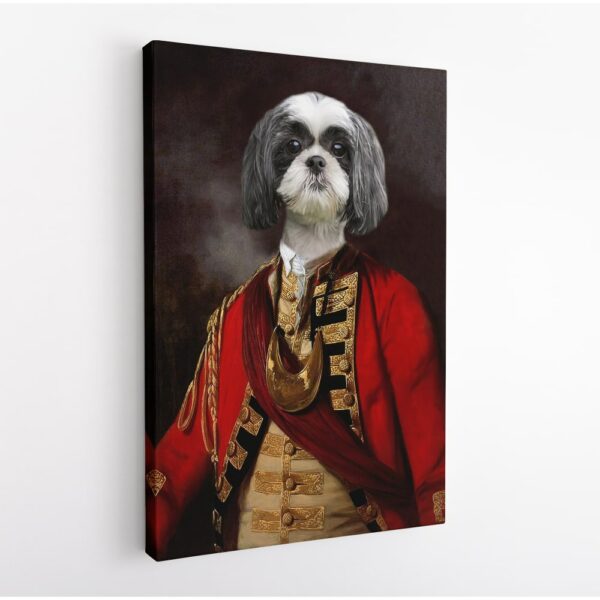 red general pet portrait canvas