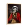 red general pet portrait framed canvas natural beige