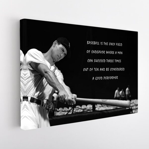 ted williams baseball stretched canvas