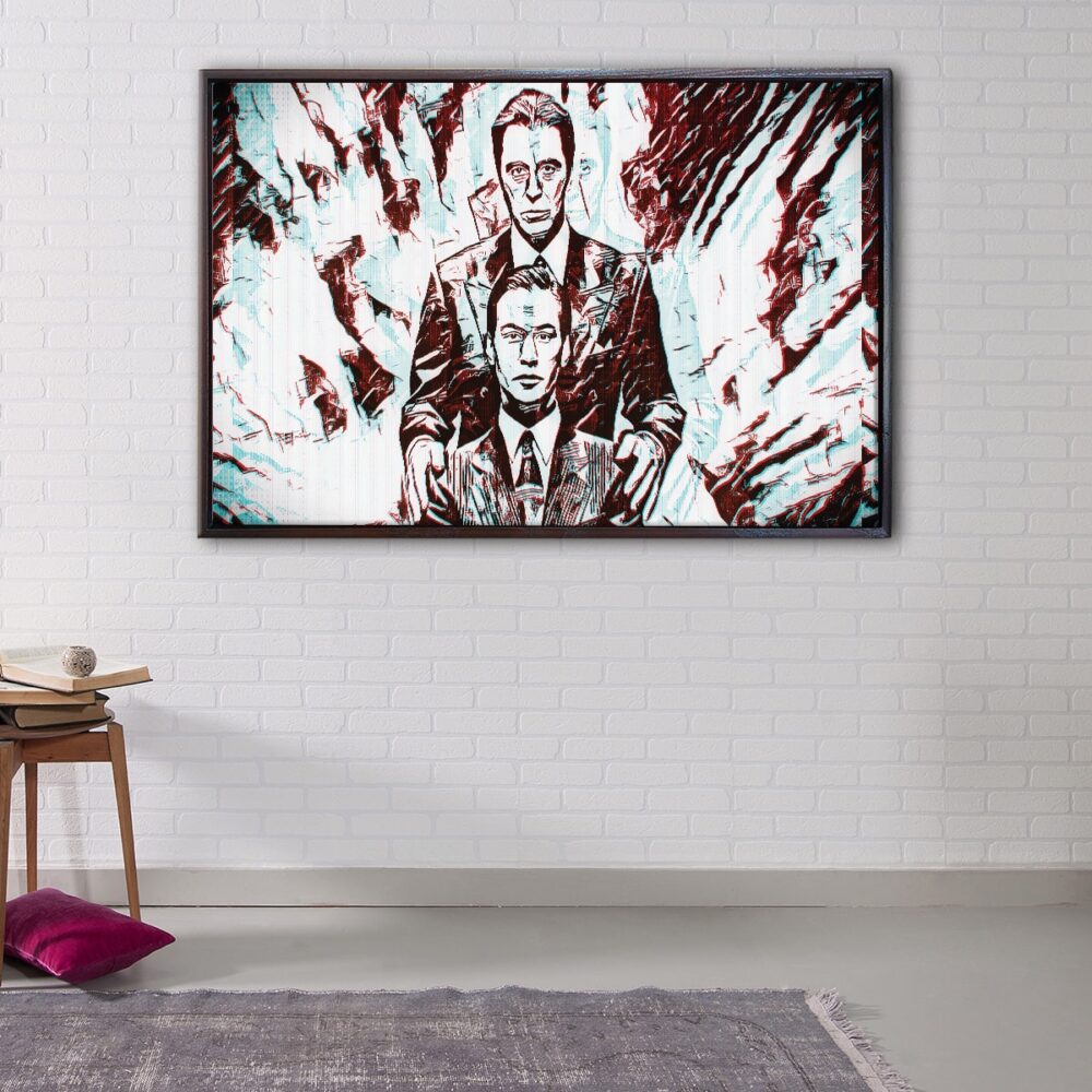 the devil's advocate floating frame canvas