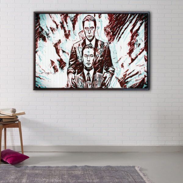 the devil's advocate floating frame canvas