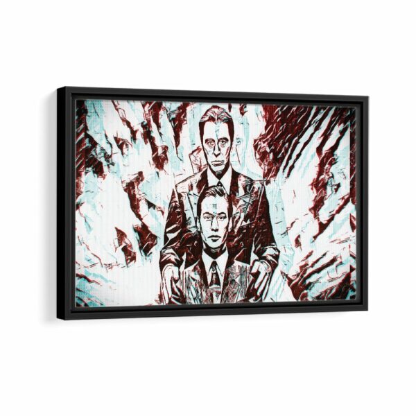 the devil's advocate framed canvas black frame