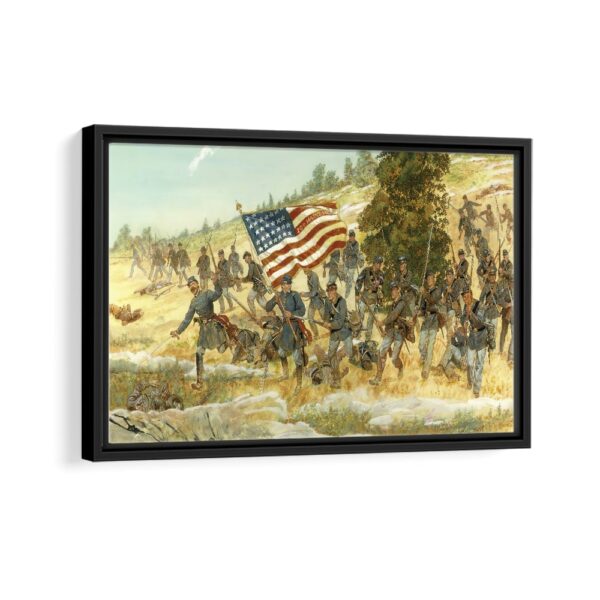 us independence day framed canvas black frame