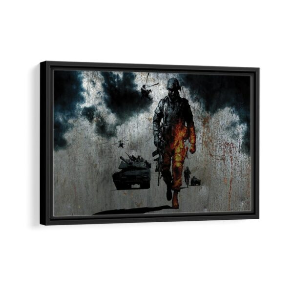 us soldier framed canvas black frame