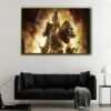 war fighter floating frame canvas