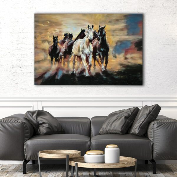 1 panels arabian horses canvas art
