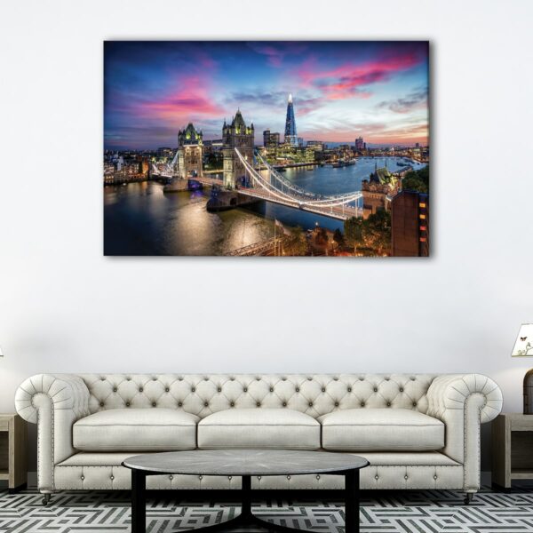 1 panels tower bridge view canvas art