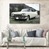 1 panels white chevy impala canvas art