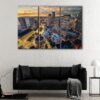 3 panels boston aerial view canvas art