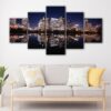 5 panels austin skyline canvas art