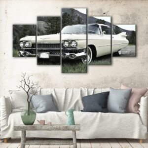 tableau chevy impala blanche 5 pièces