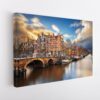 amsterdam twilight stretched canvas