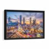 atlanta skyline framed canvas black frame